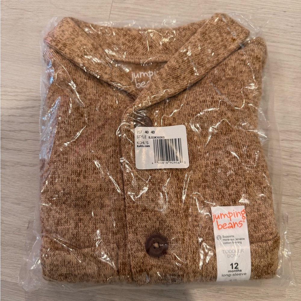 NWT Jumping Beans Brown Cardigan Sweater